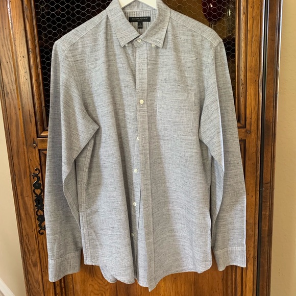 banana republic slim fit linen shirt